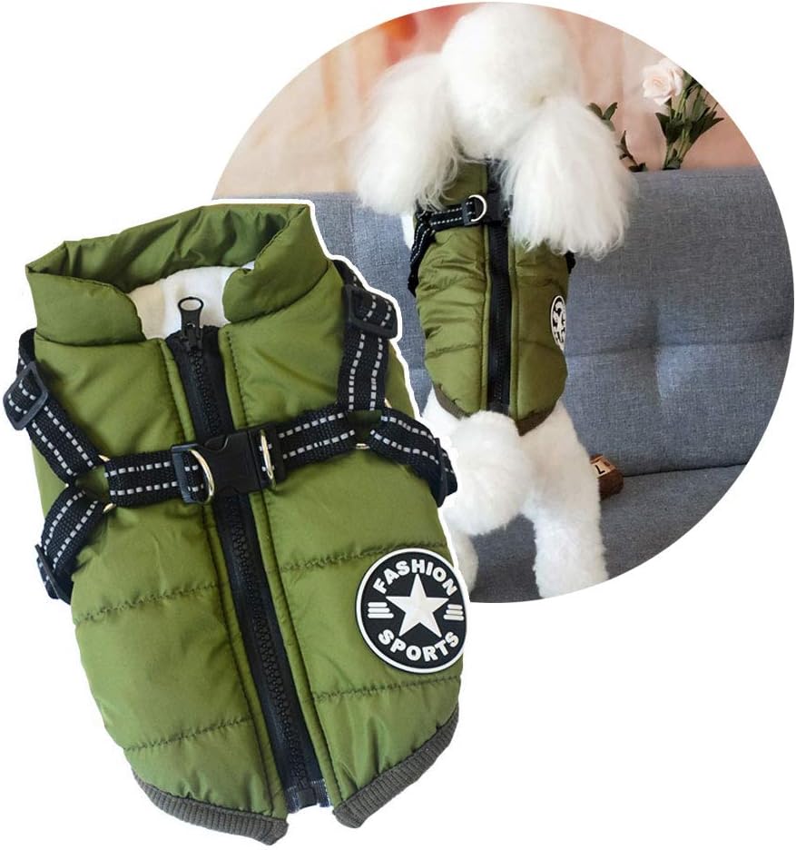 Oncpcare Dog Clothes for Small Dogs, Winter Warm Dog Coat Jacket Vest