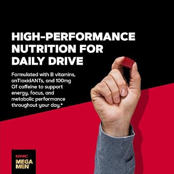 GNC Mega Men Soft Chew Multivitamin for Men | Energy & Metabolism Support | Gluten Free | Mixed Fruit | 60 Count