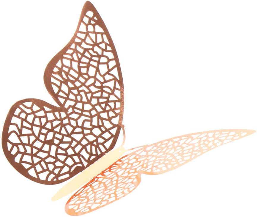 3D Butterfly Stickers Butterfly Decorations Wall Stickers for Kids Bedroom Kindergarte Wedding Anniversary(Rose Gold 36PCS ) - Image 4