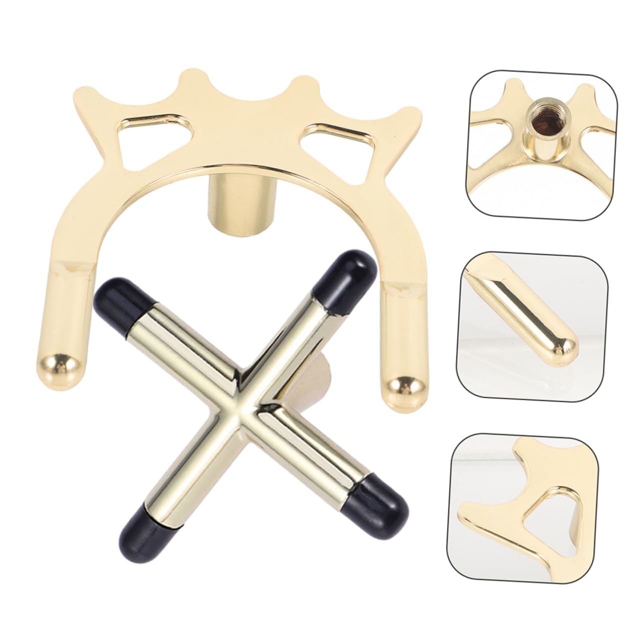 Abaodam 4 Sätze Teiliges Billard Queue Brücke Kupferlegierung Langlebiger Snooker Queue Halter Mit Rutschfester Oberfläche Stabiler Pool Cue Support Für American Und Snooker 2 Stück * 4