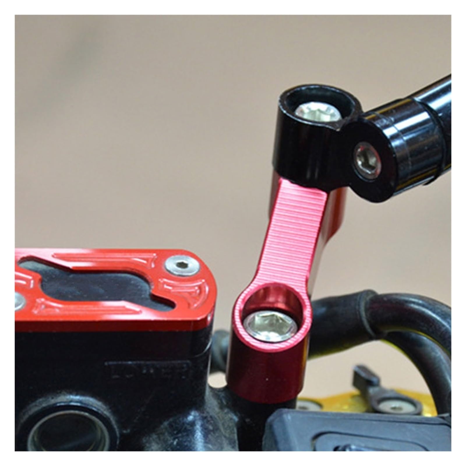 Lusterko ZaśLepki Dla S GSR750 GSR 400 600 750 GSF650 10MM Lusterka Wsteczne Motocyklowe Rozszerzenie Riser Extend Adapter(CZARNY)