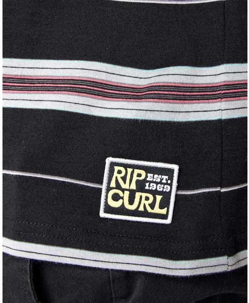 RIP CURL Pacific Rinse Stripe Short Sleeve T-Shirt in Washed Black