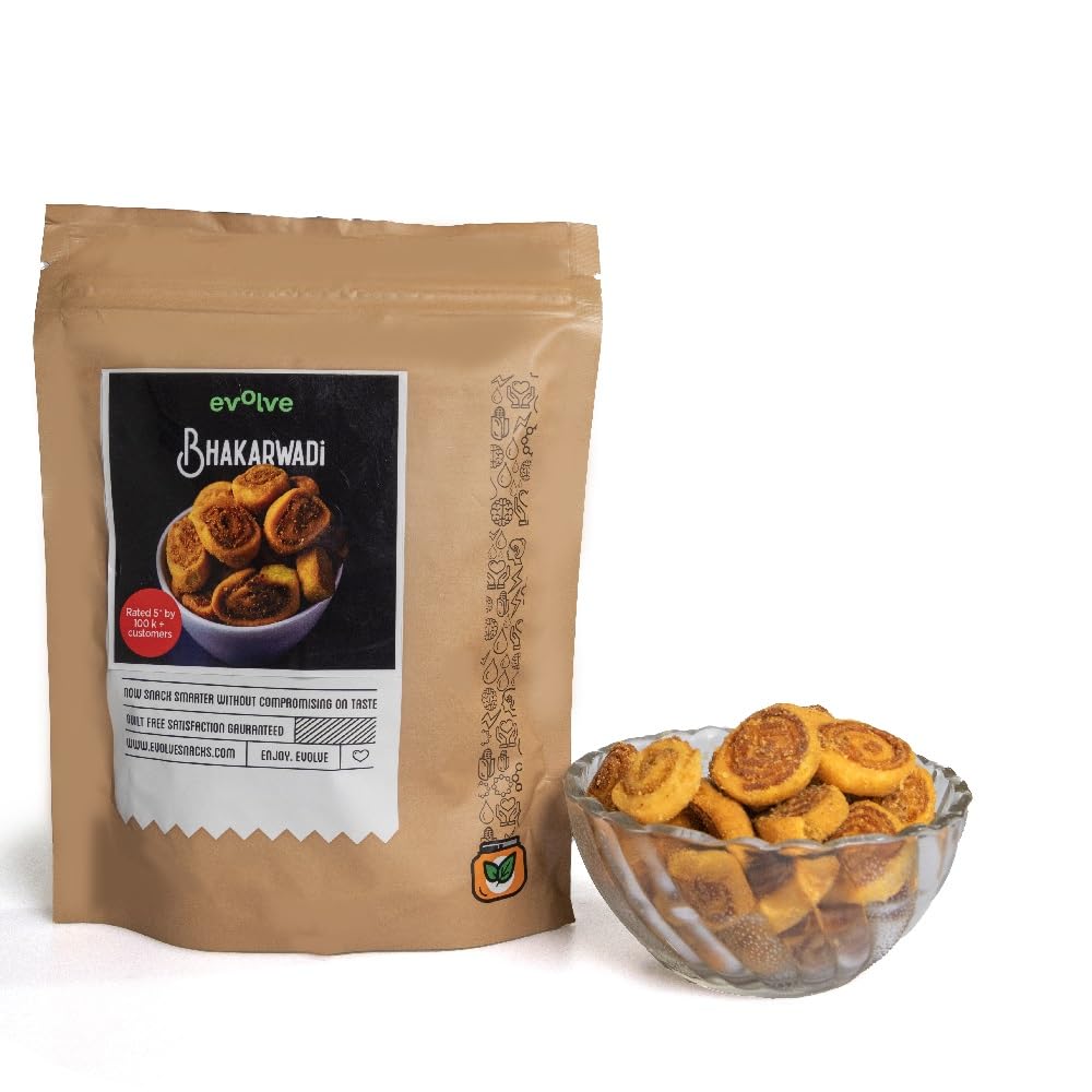 Evolve Snacks Healthy Baked Bhakarwadi | The Perfect Crunchy Treat ...
