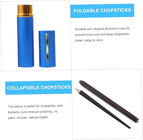 Miniatura 5 de Cabilock Palillos desmontables de viaje, cubertería coreana, cuenco de ramen, palillos plegables, juego de cubiertos de madera con estuche, palillos