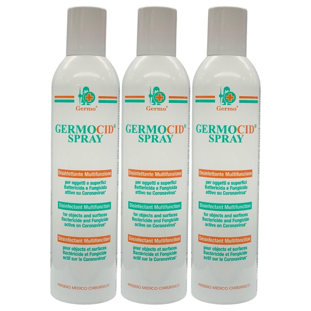 Disinfettante Multifunzione per Oggetti e Superfici, Indicato per Disinfettare e Deodorare gli Ambienti ad Alta Frequentazione e ad Alto Rischio Infettivo, 400ml (3 Unità)