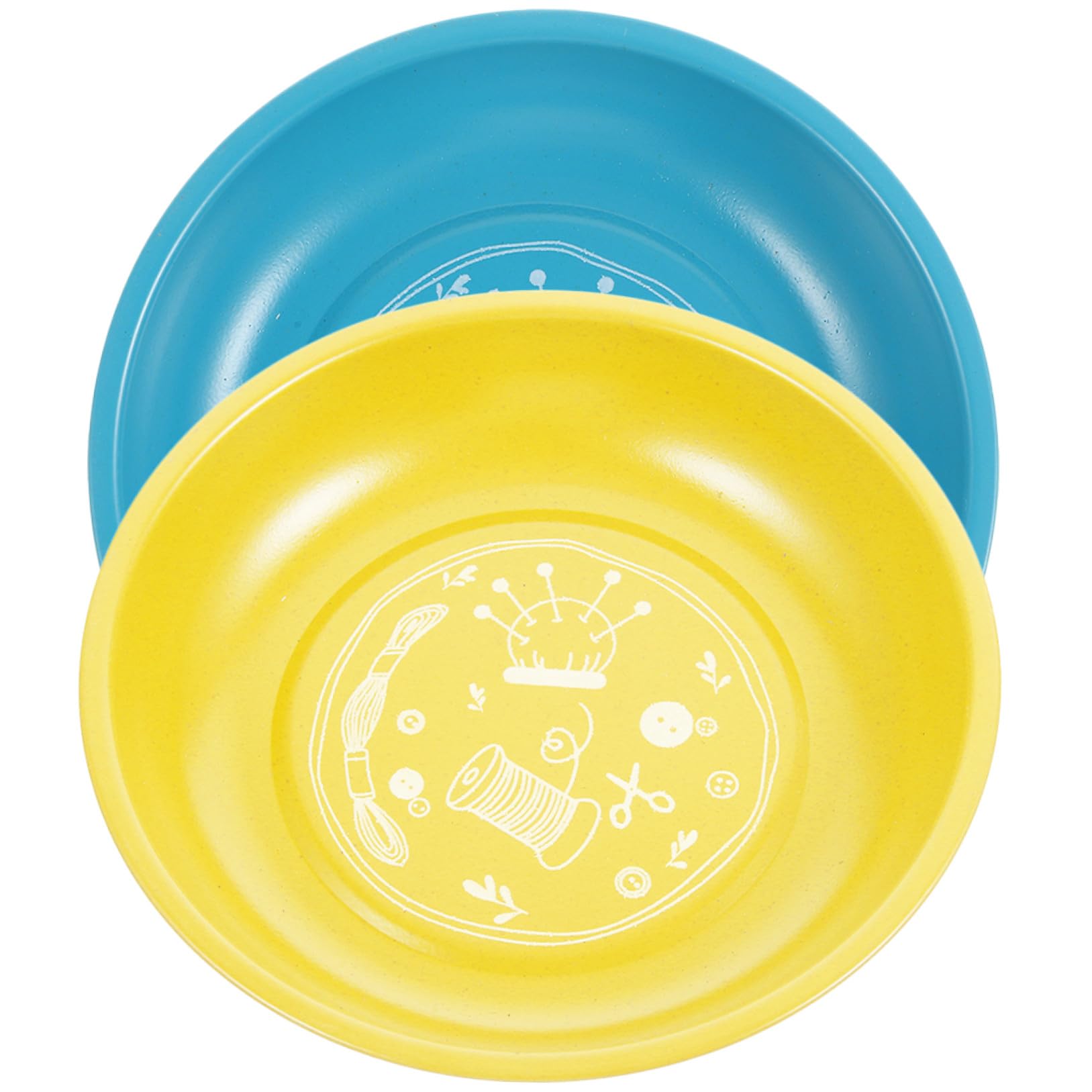LALAFINA Porta Aghi da Cucito Magnetico in Acciaio Inox Set 2 Pezzi Ciotola Porta Spilli Magnetico Stabile per Cucito e Lavori a Mano Organizzatore Aghi Decorativo per Artigianato e