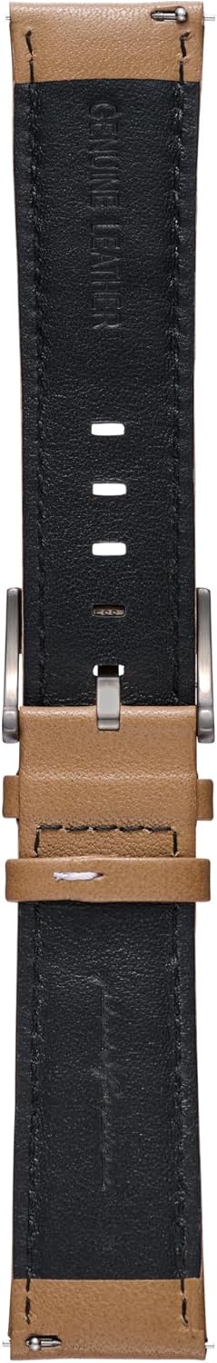 pininfarina Watch Strap - Genuine Italian Leather 22mm Band for Senso Hybrid Smart Watch with Steel Buckle & Quick Release - 125mm Long End & 75mm Short End Length - Beige