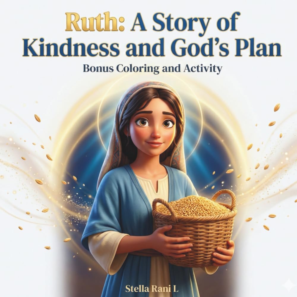 Ruth: A Story of Kindness and God’s Plan: A Bible Coloring Storybook for Kids Ages 6–10