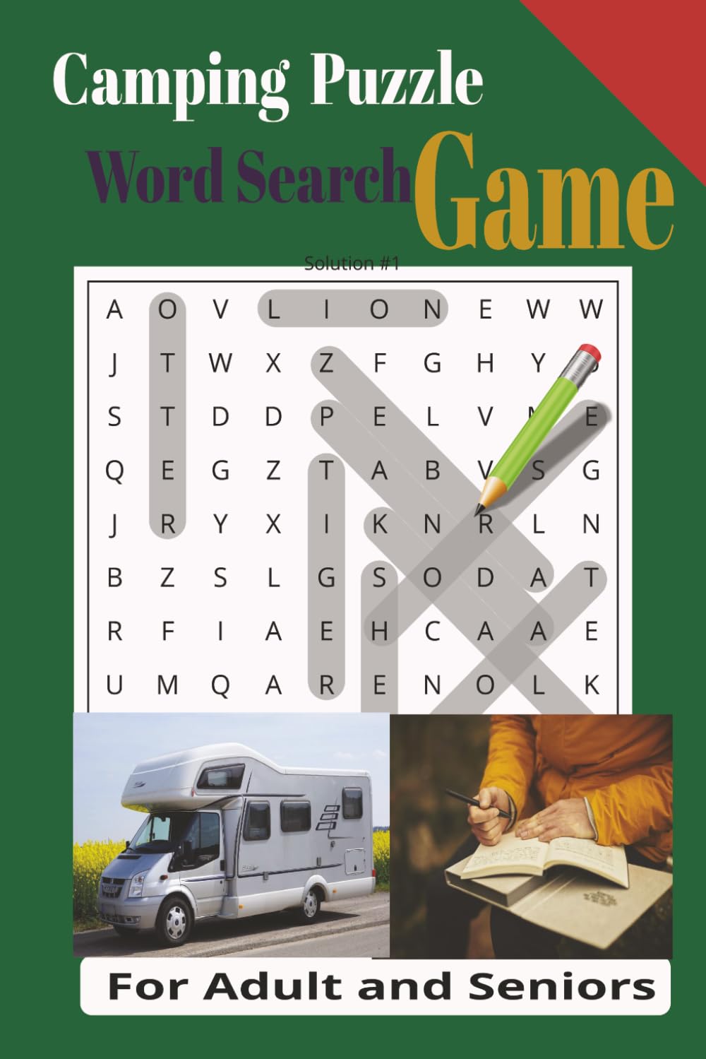 Camping Puzzle Book: Camping Puzzle Word Search Book, For Adult and Seniors, 6x9 Inches Book