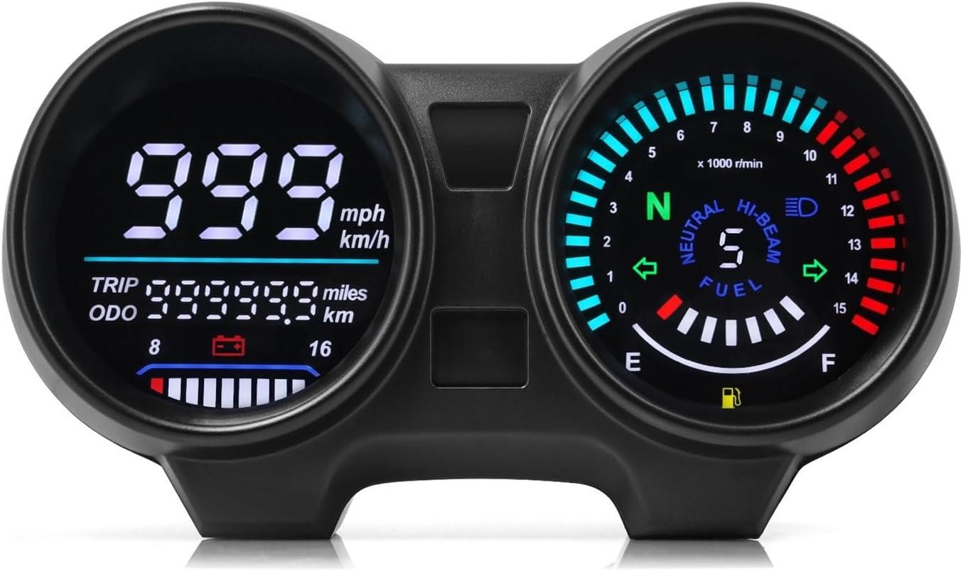 Speedometer Gauge Motorcycle Tachometer RPM Meter LED Digital Speedometer Motor Dashboard for Titan 150 for CG150 Fan150 2010 2012