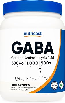 Nutricost Pure GABA Powder 500G, Gamma Aminobutyric Acid Gluten-Free