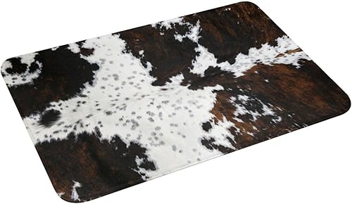 Miniatura 9 de Tapetes de baño con estampado de vaca occidental para baño, suave y absorbente, alfombra de baño de vaca, antideslizante, alfombra para cocina,