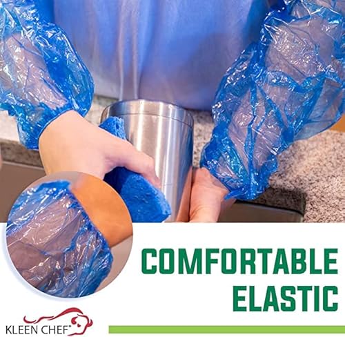 KLEEN CHEF Mangas e aventais descartáveis para manuseio de alimentos, Azul/2000 peças, tamanho �nico