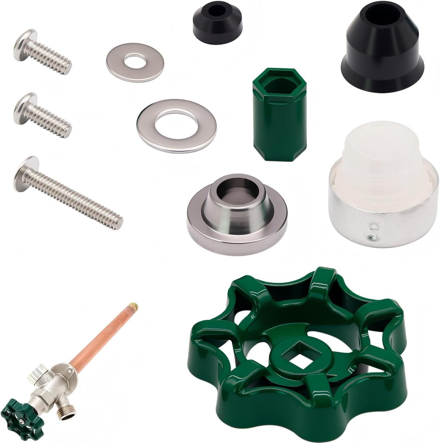 C-144KT-807 Complete Wall Hydrant Service Kit Fits for C-144 C-244 Series Wall Hydrants Replace for C-144KT-807 Anti-Siphon Freezeless Faucet Repair Kit (1 Set)