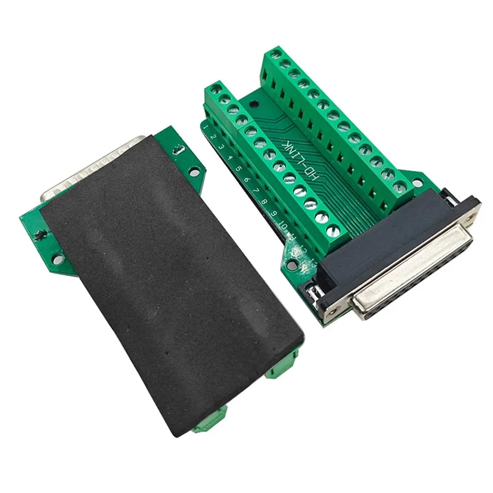 Adaptateur DB25 fin sans soudure mâle et femelle 25 broches pour port série parallèle (rouge)