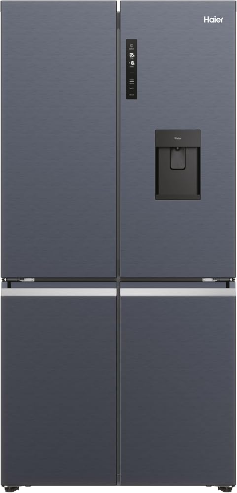 Haier CUBE 90 SERIE 5 HCR5919EHMB / Design Cube 4 portes/Distributeur d'eau & bac à glaçons/Ligne XL/MyZone & Humidity Zone/ABT/Volume utile 525 L/Obsidienne Black Inox