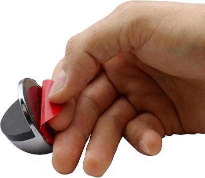 Badem10 Yarımay Kapı Stoperi Tamponu Yapışkanlı Metal Kapı Stopu Satine Füme