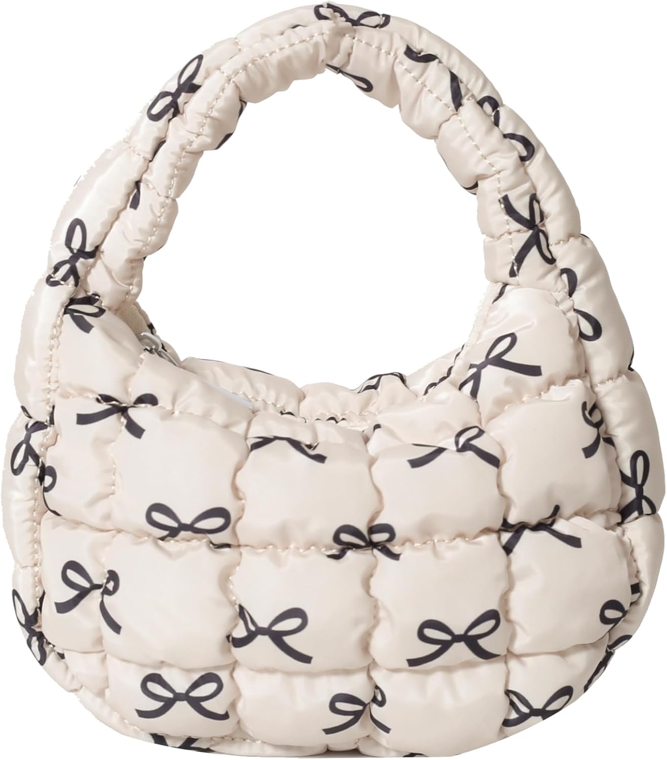 Quilted MINI Handbag and Purses Women Puffer Nylon Hobo Cotton Padded Purse Work Travel Lightweight