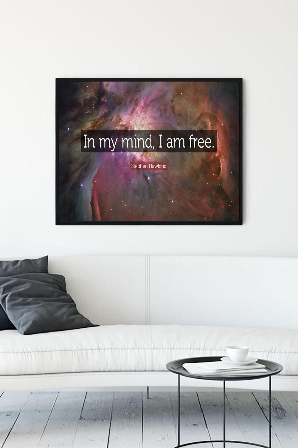 Postermanya (pster12679) Stephen Hawking In My Mind Motivasyon Çerçeveli Tablo 4 (21x30cm)