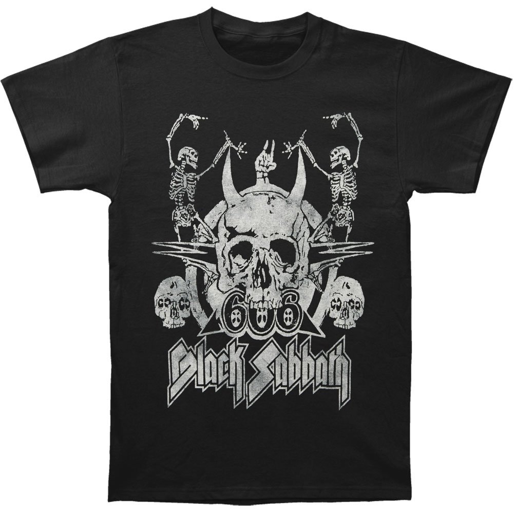 Rockoff Trade Men's Black Sabbath Dancing T-Shirt, Black (Black Black), Large