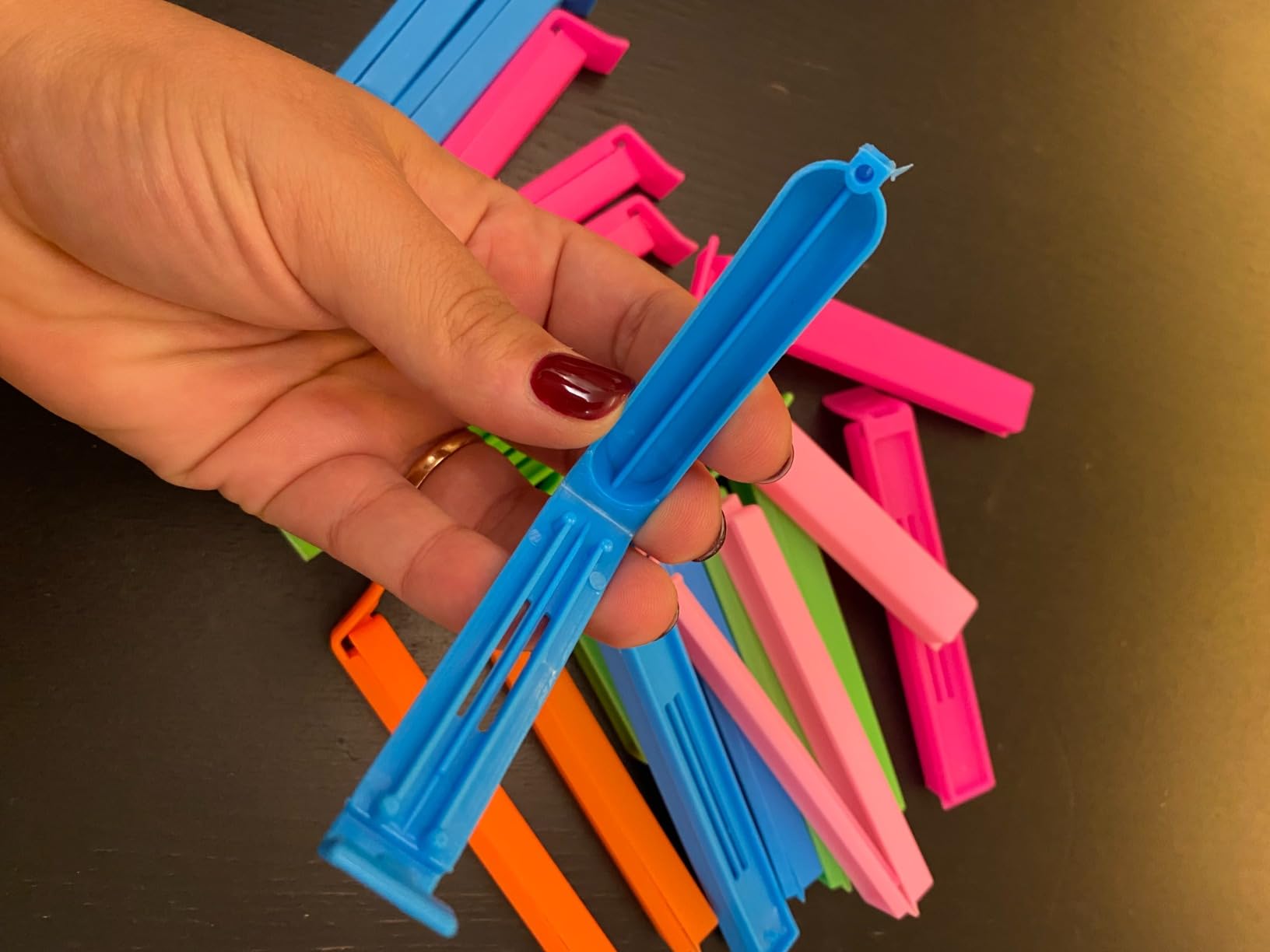 Pinsheng Chiudi Sacchetti, 12 Pezzi Clip di Chiusura in Plastica Clip di Tenuta