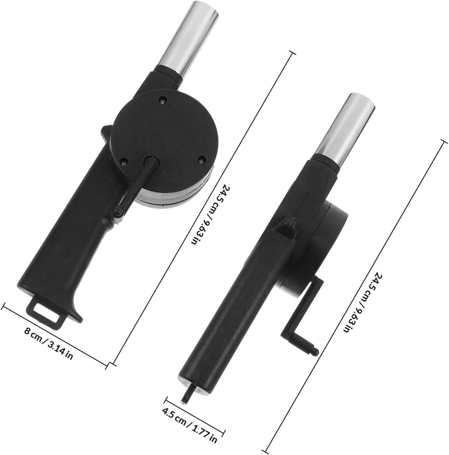 Toddmomy Manual Crank Bbq Fan Air Blower for Outdoor Barbecue Camping Fire Starter Handheld Fire Air Blower Tool Small Portable Grill Accessory