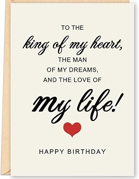 Funny Birthday Card Gifts Decoration for Men Him Husband Boyfriend | Mens Birthday Gifts for Celebration, Heartfelt Love Card With Sweet Message for Husband