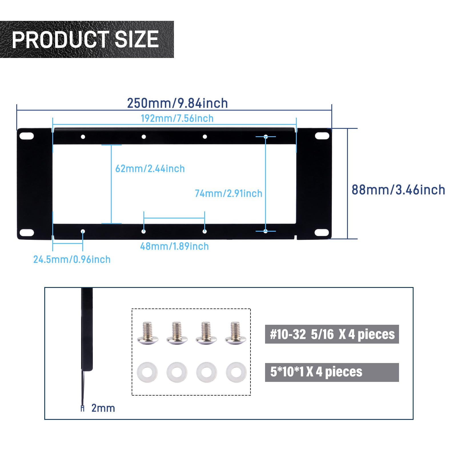 GeeekPi DeskPi RackMate 25,4 cm (10) 2U rackmontage voor doe-het-zelf