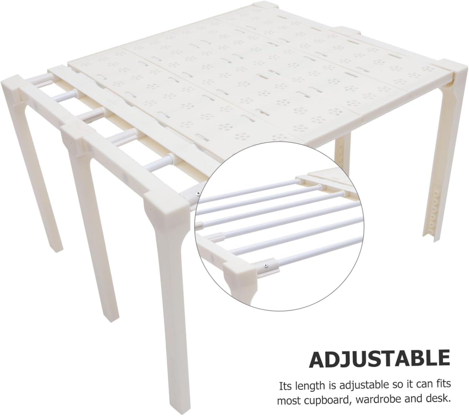 Zerodeko Closet Hanging Shelves Wear-Resistant Shelf Rack Easy Install Closet Organizer