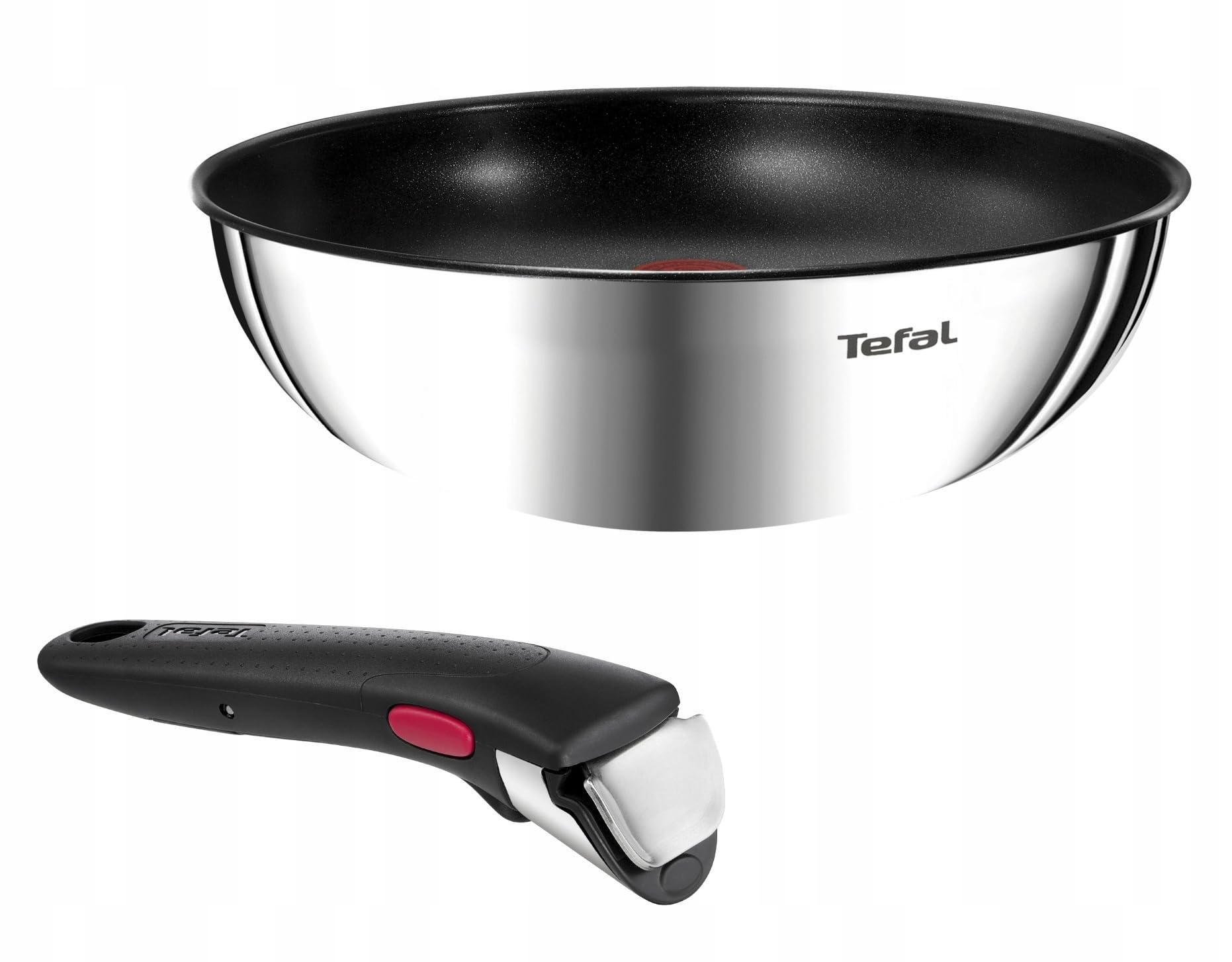 Tefal Ingenio Emotion Wok Pfanne mit Abnehmbarem Griff, Durchmesser 26 cm, Antihaftbeschichtung, 2-teilig