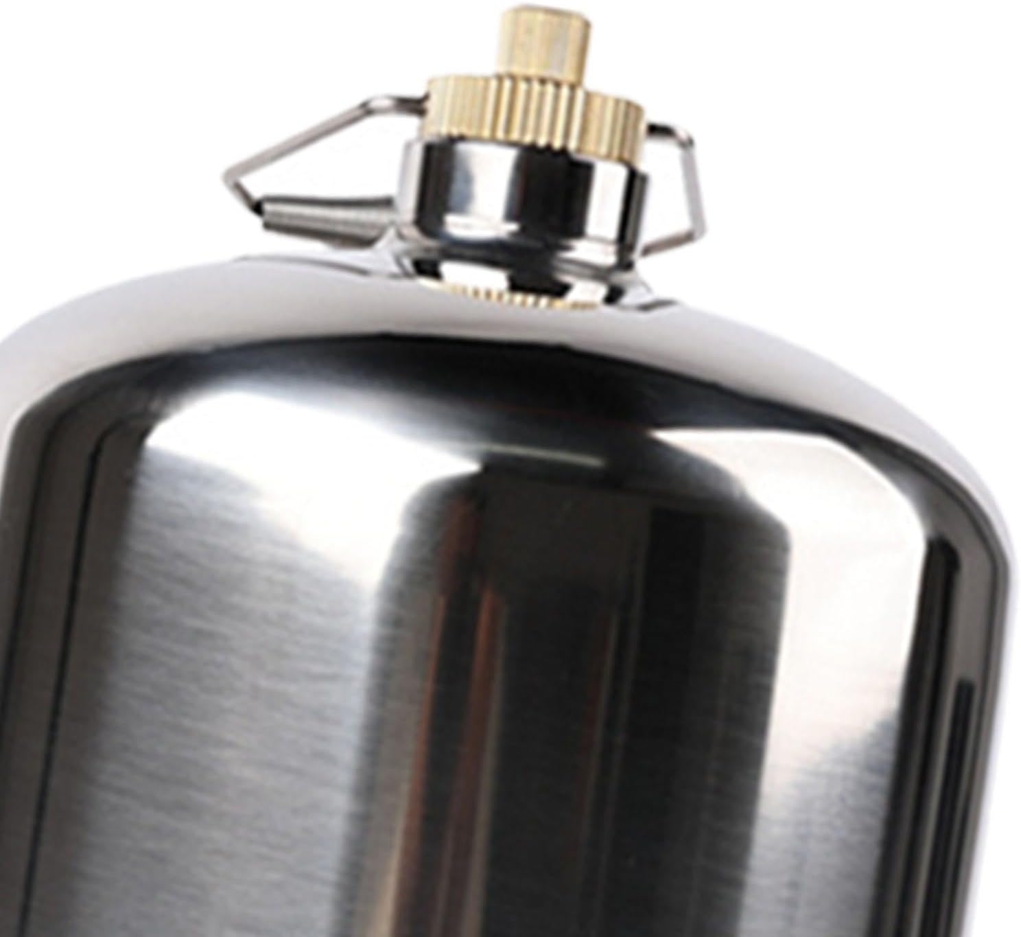 Empty Gas Cylinder Portable Gas Container Stainless Steel Refillable Canister Double Valve Leakproof Switch Suitable for Camping Hiking Fishing P, 5L