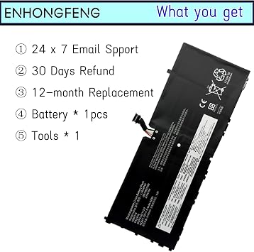 L16L4P91 Laptop Battery Compatible with Lenovo ThinkPad X1 Tablet GEN 3 3rd Gen 2018 Series SB10K97599 01AV454 L16M4P91 01AV453