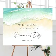 Welcome To Our Wedding Sign, Beach Wedding Welcome Sign, Seashore Welcome Sign, Custom Wedding Welcome Sign, Wedding Outdoor Sign, Personalised Wedding Sign, Background #18
