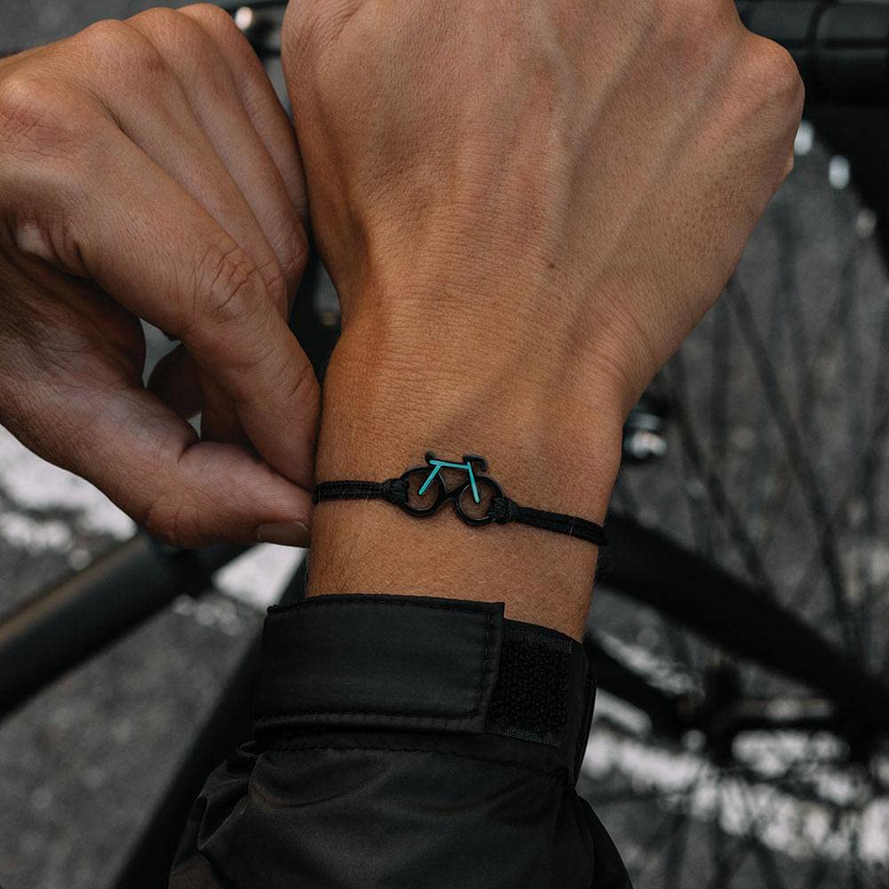 SAILBRACE Bransoletka czarna BICYCLE czarno-miętowa