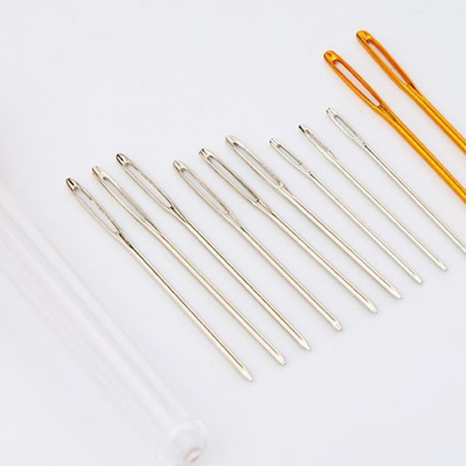 Kit per Cucire con Aghi Big Eyes, Filati per Imparare a Lavorare a Mano, Set di Metallo per rammendo, Lavoro a Maglia