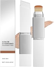 Blanc Cover Cream Stick, Color Changing Foundation Stick, 2 in 1 Full Coverage Hydrating Concealer, Hydrating Lightweight Base Makeup, Portable for Daily Use(Dark Skin)
