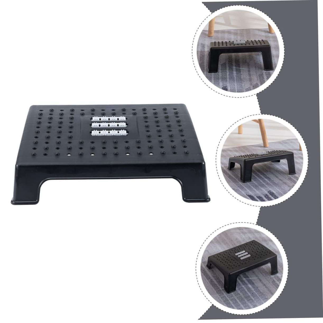 EXCEART 1pezzi Poggiapiedi Ergonomico Per Massaggio Sgabello Massaggiante Per Ufficio e Casa Design Portatile Per Comfort e Benessere Durante Lavoro