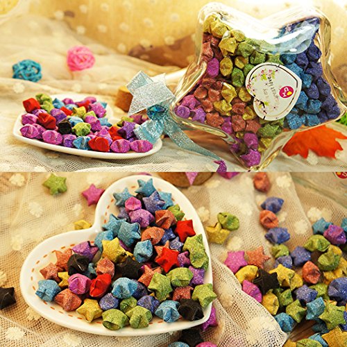 Yeooyoor Origami Stars Papers Package Diy Paper, 360 Sheets - 18 Colors ( Glitter Origami Stars) #TOP4