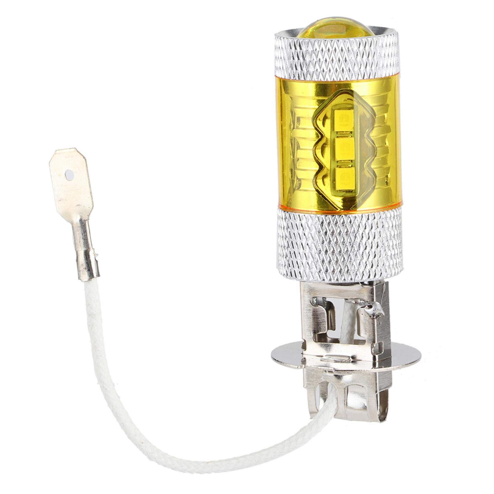 2 szt. LED żółte światła przeciwmgielne żarówki H3 12-24 V 80 W 16SMD bardzo jasne żarówki samochodowe żarówki przeciwmgielne żarówki