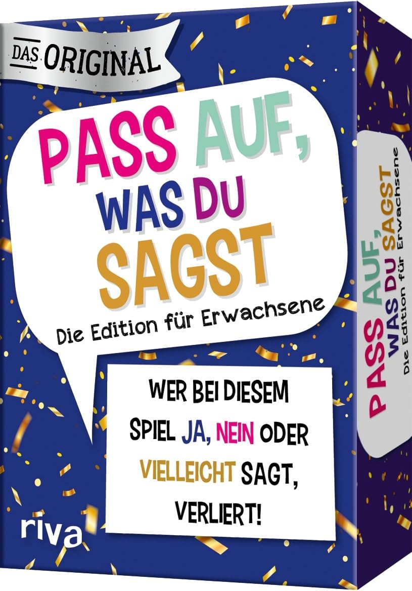 Pass auf, was du sagst – Die Edition für Erwachsene: Wer bei diesem Spiel »Ja«, »Nein« oder »Vielleicht« sagt, verliert! | Das Original. Das perfekte ... | Das Original. Geschenk zu Party. Ab 18