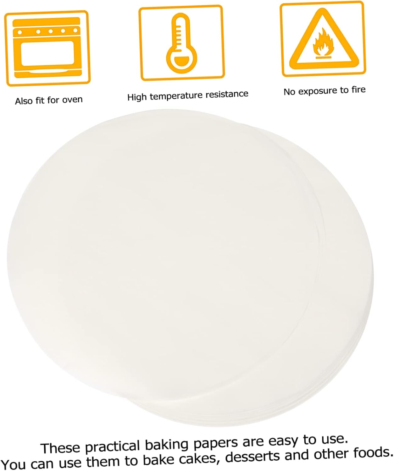 Cabilock 500pcs Kitchen Non-stick Parchment Baking Paper for Cookies Pastries and More Unbleached Heavy Duty Greaseproof Cooking