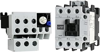 Baomain 3-Pole 50A Ith Magnetic AC Contactor with 22-34A Adjustable Thermal Overload Relay, 110V Coil, 1NO+1NC Auxiliary Contact, DIN Rail Mount, UL Listed (SP30-110V)