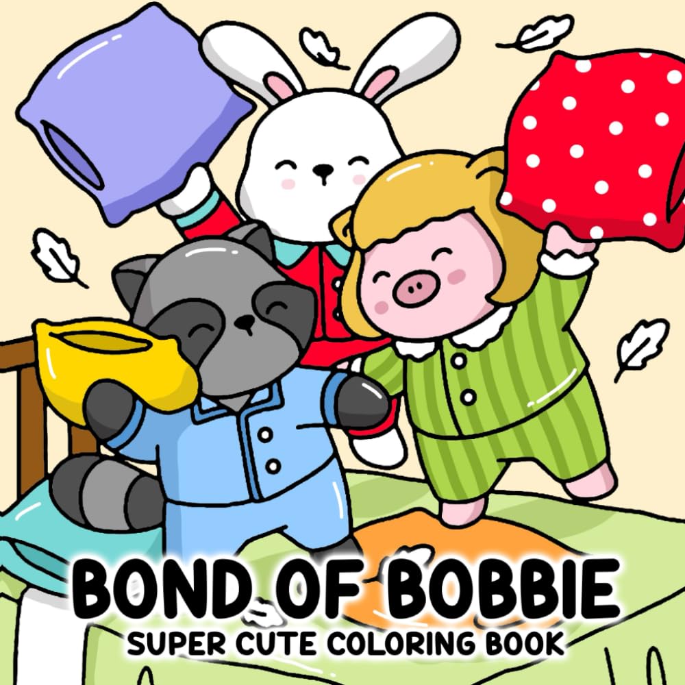 Moments of Bobbie: Super Cute Coloring Book for Adults and Teens Packed with Cozy Animal Moments and Playful Art for Stress Relief