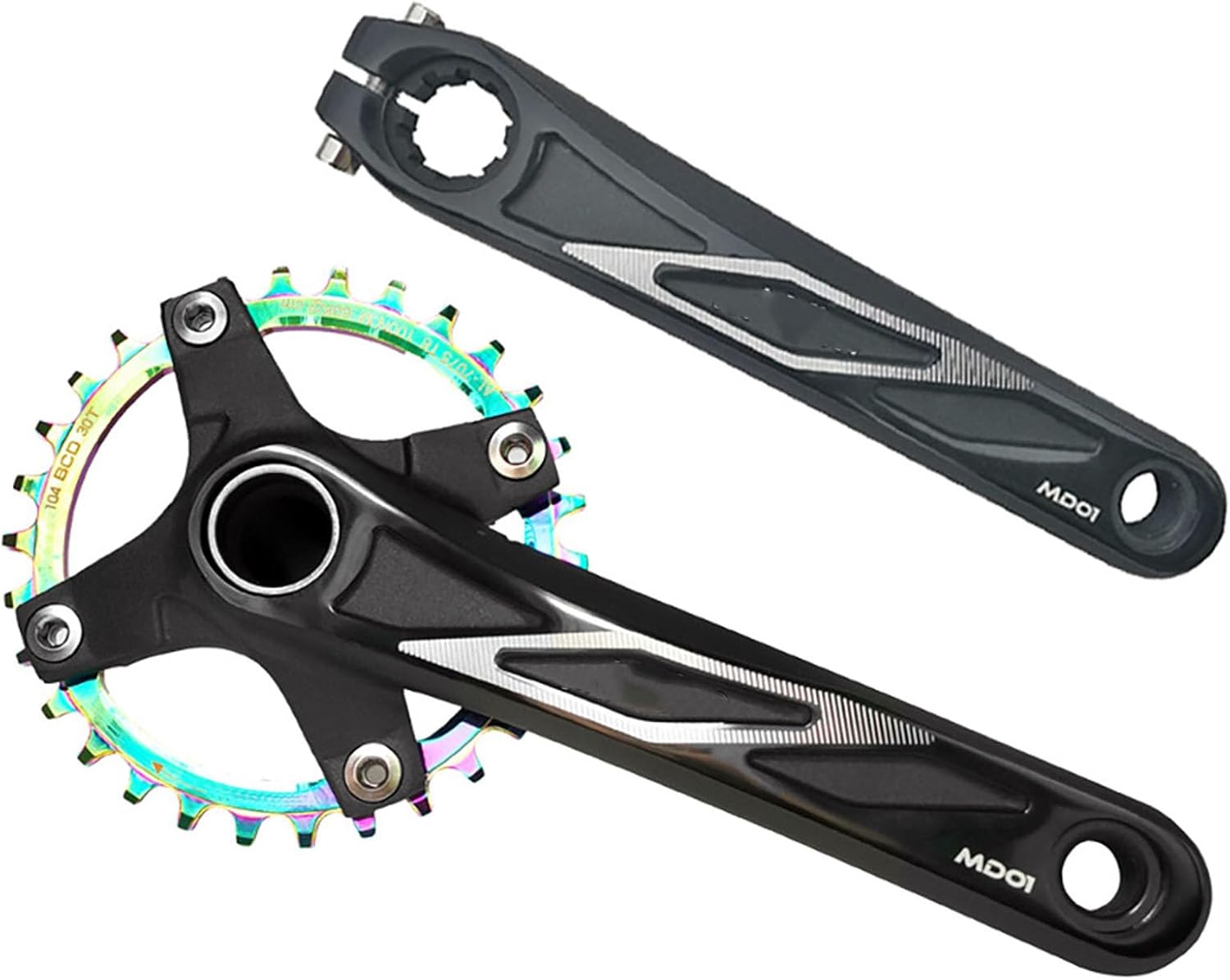 信頼性自転車クランクセット耐腐食性多目的自転車クランクセットマウンテンバイクと通勤用滑り止め自転車クランク