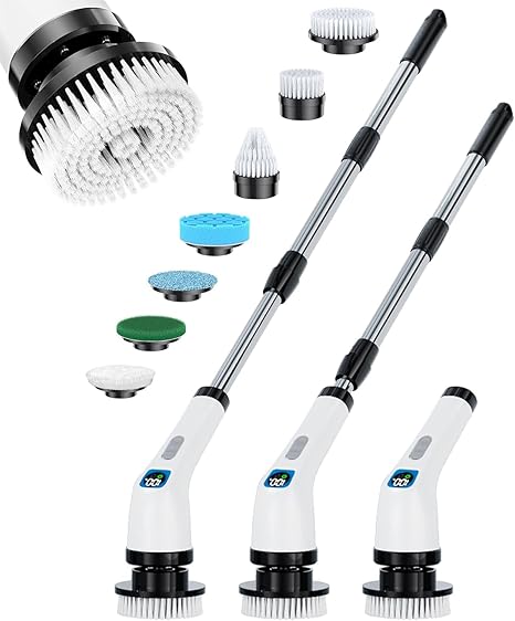 Electric Spin Scrubber for Cleaning Bathroom - Shower Cleaner Brush