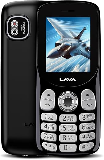 Lava A1 Tejas Dual SIM Keypad Phone with 2'' Big Display | Long-Lasting AI Battery | Type C USB Port | Vibration Alert | F...