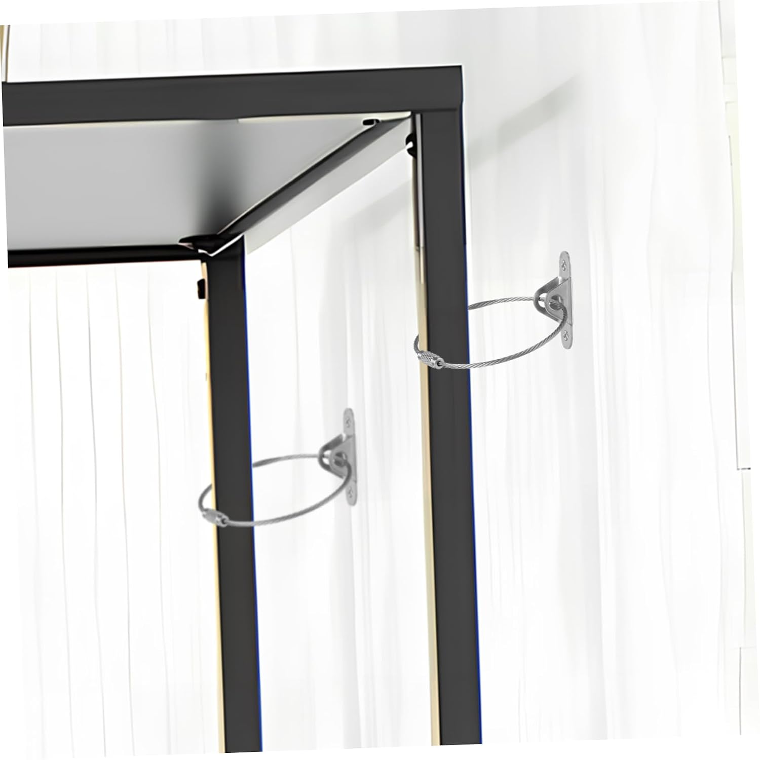 SHOWERORO 6sets Furniture Anchors for Wall Tip Device Safety Straps Secure Bookshelf Dresser Cabinet Proofing