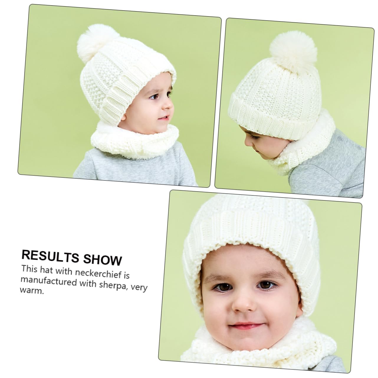 Berretto per Cappello di Pile Cappello Invernale per Neonato Cappello Invernale Lavorato a Maglia Calda Ragazza con Cappello a Maglia Ragazze Caldo Acrilico Bianca