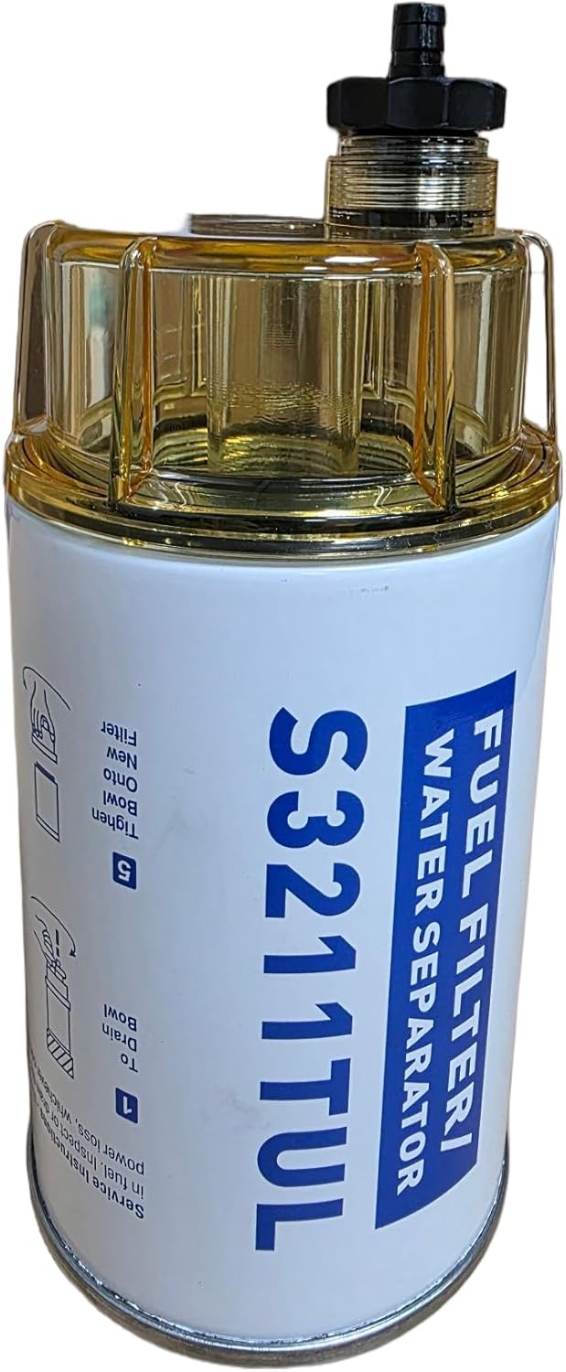 Marine Fuel Filter Element with Bowl S3211TUL Fits for Racor Diesel Fuel Filter Element 460MAM Series Fits 320R-RAC-02 10-Micron