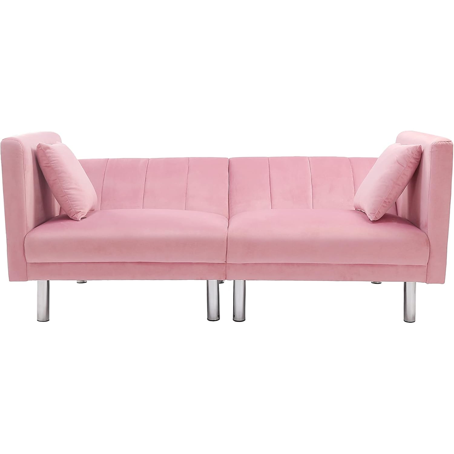 KoiHome Velvet Futon Bed with Adjustable for Backrest